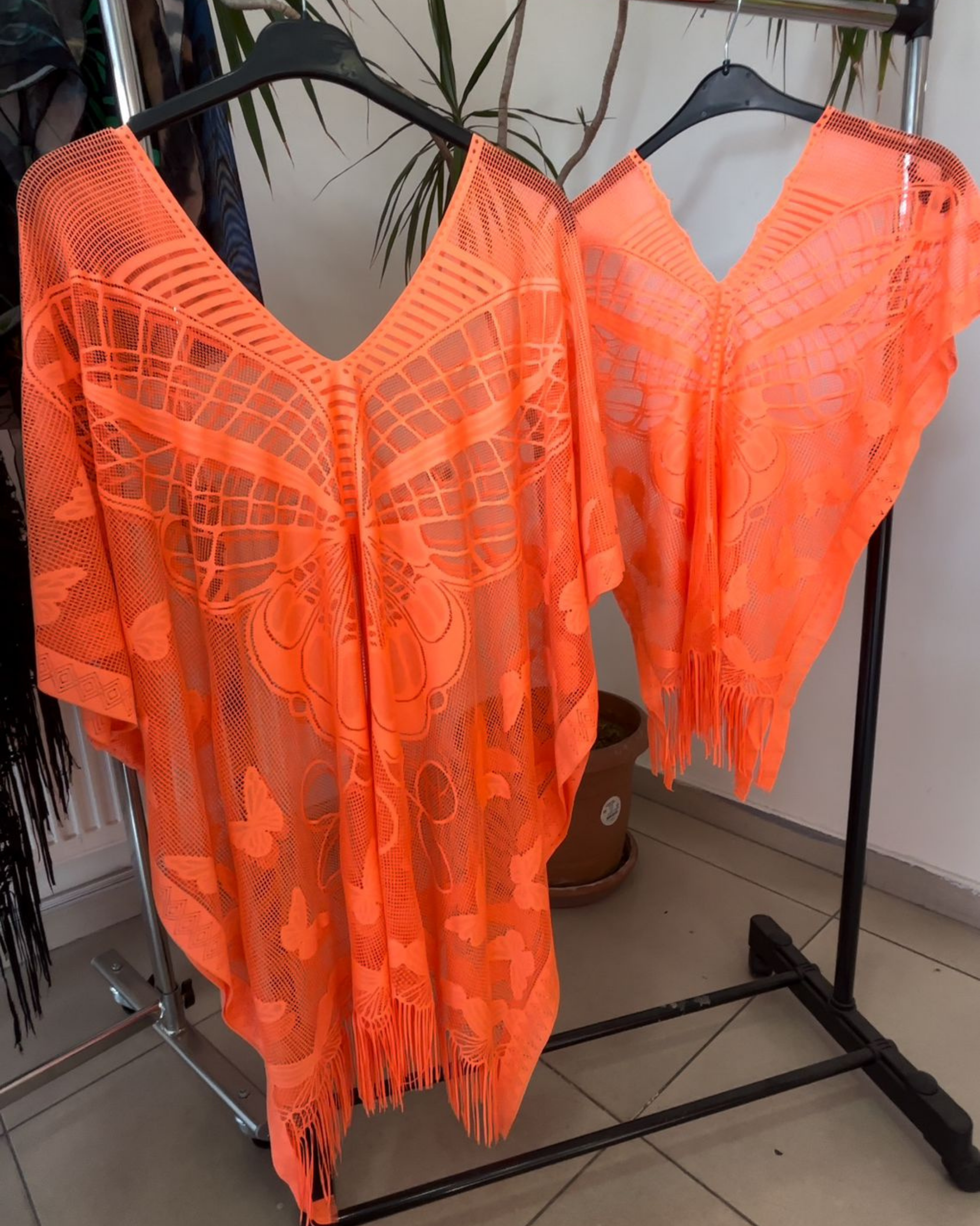 BYSEN İkili Kelebek Anne-Kız Plaj Elbisesi